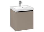 Villeroy und Boch Subway 3.0 Waschtisch-Unterschrank C58101VM 42,3x42,9x37,75cm, Schanier links/Griff Volcano black, taupe