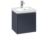 Villeroy und Boch Subway 3.0 Waschtisch-Unterschrank C58200VQ 42,3x42,9x37,75cm, Schanier rechts/Griff Aluminium glänzend, marine blue