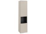 Villeroy und Boch Subway 3.0 Hochschrank C58801VN 40x171x36,2cm, Schanier links/Griff Volcano black, cashmere grey