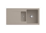 Villeroy und Boch Siluet Spüle 333701AM mit Ablaufgarnitur und Handbetätigung, Almond