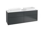 Villeroy und Boch Finion Waschtischunterschrank G31100HG 160x60,3cm, Emotion, Abdeckplatte white matt, Midnight Blue Matt Lacquer