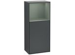 Villeroy und Boch Finion Seitenschrank F500GMHG 41,8x93,6x27cm, links, Regal oben Olive Matt, Midnight Blue Matt Lacquer