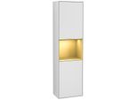 Villeroy und Boch Finion Hochschrank F460HFMT 41,8x151,6x27cm, links, Regal Gold Matt Lacquer, White matt lacquer
