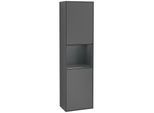 Villeroy und Boch Finion Hochschrank F460HGGK 41,8x151,6x27cm, links, Regal Midnight Blue Matt Lacquer, Anthracite matt