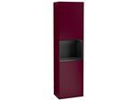 Villeroy und Boch Finion Hochschrank F470PDHB 41,8x151,6x27cm, rechts, Regal Black matt lacquer, Peony Matt