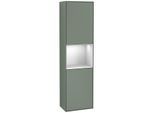 Villeroy und Boch Finion Hochschrank F460MTGM 41,8x151,6x27cm, links, Regal White Matt Lacquer, Olive Matt Lacquer