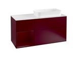 Villeroy und Boch Finion Waschtischunterschrank G271HBHB 120cm, Abdeckplatte white matt, Emotion, Regal links Peony, Peony Matt