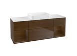 Villeroy und Boch Finion Waschtischunterschrank G741GNGN 160x60,3x50,1cm, Regale Walnut veneer, Walnut veneer
