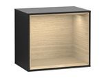 Villeroy und Boch Finion Regalmodul F580PCPD 41,8x35,6x27cm, Regal Oak Veneer, Black matt lacquer