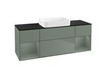 Villeroy und Boch Finion Waschtischunterschrank G742GMGM 160x60,3x50,1cm, Regale Olive matt lacquer, Olive Matt Lacquer