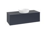 Villeroy und Boch Antao Waschtisch-Unterschrank L32010HG mit Beleuchtung, 120x36x50cm, Waschbeckenplattenfarbe Lack, midnight blue matt lacquer