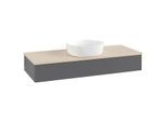 Villeroy & Boch Antao Waschtischunterschrank 1200x190x500mm L10113GK mit Beleuchtung mit Struktur FK/AP: GK/3
