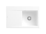Villeroy und Boch Subway Style 45 Einbauspüle 334701RW rechts, mit Ablaufgarnitur, Handbetätigung, stone white CeramicPlus, 78 x 51 cm