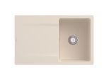 Villeroy und Boch Flächenbündige Spüle 33341FFU mit Ablaufgarnitur und Handbetätigung, Ivory