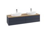 Villeroy & Boch Antao Waschtischunterschrank 1600x360x500mm L28151HG mit Beleuchtung mit Struktur FK/AP: HG/1