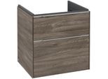 Villeroy und Boch Subway 3.0 Waschtisch-Unterschrank C57800RK 57,2x57,6x47,8cm, ohne LED/Griff Aluminium glänzend, stone oak