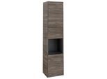Villeroy und Boch Subway 3.0 Hochschrank C58801RK 40x171x36,2cm, Schanier links/Griff Volcano black, stone oak