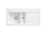 Villeroy und Boch Subway 60 Einbauspüle 677001R1 links, mit Ablaufgarnitur, Handbetätigung, 1000 x 510 mm, weiß alpin CeramicPlus