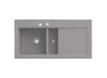 Villeroy und Boch Subway 60 Einbauspüle 677002KD links, mit Ablaufgarnitur, Excenterbetätigung, 1000 x 510 mm, fossil CeramicPlus