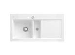 Villeroy und Boch Subway 60 Einbauspüle 677002R1 links, mit Ablaufgarnitur, Excenterbetätigung, 1000 x 510 mm, weiß alpin CeramicPlus