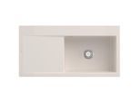 Villeroy und Boch Subway Style 60 Einbauspüle 336101KR Becken rechts, Ablaufgarnitur mit Handbetätigung, 1000 x 510 mm, Crema