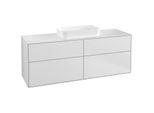 Villeroy und Boch Finion Waschtischunterschrank G32100MT 160x60,3cm, Emotion, Abdeckplatte white matt, White matt lacquer