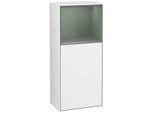 Villeroy und Boch Finion Seitenschrank G500GMGF 41,8x93,6cm, links, Emotion, Regal oben Olive Matt, Glossy white lacquer