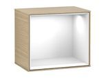 Villeroy und Boch Finion Regalmodul F580GFPC 41,8x35,6x27cm, Regal Glossy White, Oak Veneer