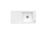 Villeroy und Boch Timeline 60 Flat Flächenbündige Spüle 67902FRW mit Ablaufgarnitur und Exzenterbetätigung, Stone White