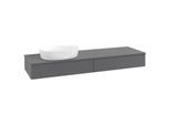 Villeroy & Boch Antao Waschtischunterschrank 1600x190x500mm L15110GK mit Beleuchtung mit Struktur FK/AP: GK/0