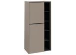 Villeroy und Boch Subway 3.0 Mittelschrank C59801VM 57,4x120x36,2cm, Schanier links/Griff Volcano black, taupe