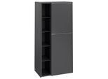 Villeroy und Boch Subway 3.0 Mittelschrank C59900VR 57,4x120x36,2cm, Schanier rechts/Griff Aluminium glänzend, graphite