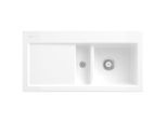 Villeroy & Boch Subway 60 Einbauspüle 671201R1 rechts, mit Ablaufgarnitur und Handbetätigung,1000 x 510 mm, weiß