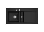 Villeroy und Boch Subway 60 Einbauspüle 677002J0 links, mit Ablaufgarnitur, Excenterbetätigung, 1000 x 510 mm, chromite CeramicPlus