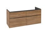 Villeroy und Boch Subway 3.0 Waschtisch-Unterschrank C60201RH 127,2x57,6x47,8cm, ohne LED/Griff Volcano black, kansas oak