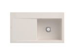 Villeroy und Boch Subway Style 50 Einbauspüle 335101KR Becken rechts, Ablaufgarnitur mit Handbetätigung, 900 x 510 mm, Crema
