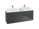Villeroy und Boch Finion Waschtischunterschrank G18100HG 160x60,3cm, Emotion, Abdeckplatte white matt, Midnight Blue Matt Lacquer
