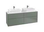 Villeroy und Boch Finion Waschtischunterschrank G18100GM 160x60,3cm, Emotion, Abdeckplatte white matt, Olive Matt Lacquer