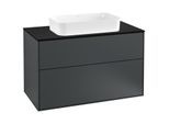 Villeroy und Boch Finion Waschtischunterschrank G23200HG 100x60,3cm, Emotion, Abdeckplatte black matt, Midnight Blue Matt Lacquer