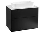 Villeroy und Boch Finion Waschtischunterschrank G22100PD 80x60,3cm, Emotion, Abdeckplatte white matt, Black matt lacquer