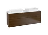 Villeroy und Boch Finion Waschtischunterschrank F31100GN 160x60,3cm, Abdeckplatte white matt, Walnut veneer