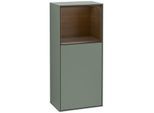 Villeroy und Boch Finion Seitenschrank G510GNGM 41,8x93,6cm, rechts, Emotion, Regal oben Walnut Veneer, Olive Matt Lacquer