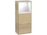 Villeroy und Boch Finion Seitenschrank G510GFPC 41,8x93,6cm, rechts, Emotion, Regal oben Glossy White, Oak Veneer