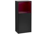 Villeroy und Boch Finion Seitenschrank F510HBPD 41,8x93,6x27cm, rechts, Regal oben Peony Matt, Black matt lacquer