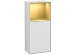 Villeroy und Boch Finion Seitenschrank F510HFMT 41,8x93,6x27cm, rechts, Regal oben Gold matt, White matt lacquer