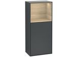 Villeroy und Boch Finion Seitenschrank F510PCHG 41,8x93,6x27cm, rechts, Regal oben Oak Veneer, Midnight Blue Matt Lacquer
