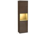 Villeroy und Boch Finion Hochschrank G470HFGN 41,8x151,6cm, rechts, Emotion, Regal Gold Matt Lacquer, Walnut veneer