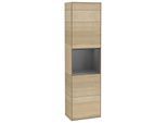 Villeroy und Boch Finion Hochschrank F470GKPC 41,8x151,6x27cm, rechts, Regal Anthracite Matt Lacquer, Oak Veneer