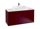 Villeroy und Boch Finion Waschtischunterschrank F38100HB 120x60,3cm, Abdeckplatte white matt, Peony Matt
