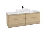 Villeroy und Boch Finion Waschtischunterschrank G19100PC 160x60,3cm, Emotion, Abdeckplatte white matt, Oak Veneer